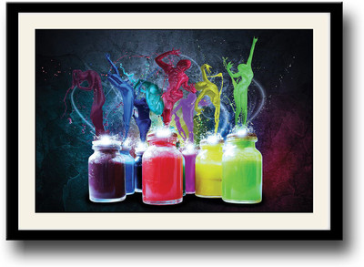 

Paint dancers abstract Fine Art Print(10 inch X 14 inch, Framed)