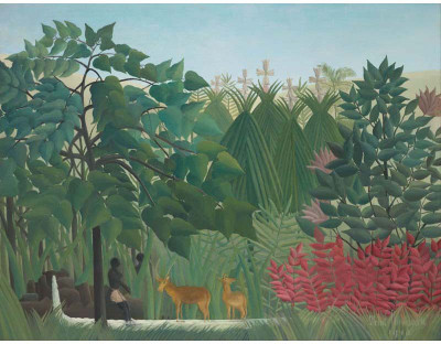 

Modern Masters Collection - The Waterfall by Henri Rousseau - Medium Size Ready To Frame Rolled Digital Art Print On Photographic Paper(24 inch X 18 inch, Rolled)