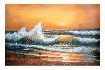 

Bm Traders Texture Art Work Painting Of Wild Sea Unframed Rolled Poster Big (25 X 36 Inches) Paper Print(25 inch X 36 inch, Rolled)