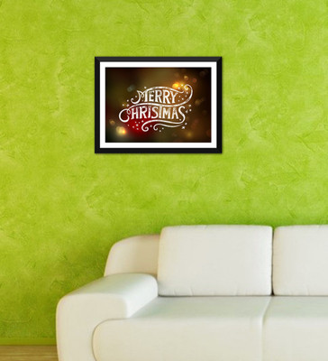 

Tallenge - Christmas Art - Merry Christmas Poster - Ready To Hang Framed A3 Size Poster Paper Print(17 inch X 12 inch, Framed)