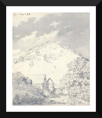 

Tallenge Old Masters Collection - Farmhouses by a Hillside by Caspar David Friedrich - Premium Quality A3 Size Framed Poster Paper Print(17 inch X 12 inch, Framed)