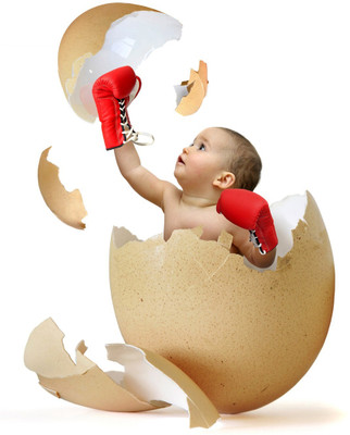 

Child's Love - Body Building Cute Baby Paper Print(18 inch X 12 inch, Rolled)