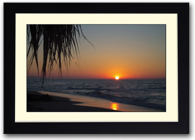 

Sunset on the Beach Fine Art Print(14 inch X 20 inch, Framed)