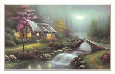 

Bm Traders Beautiful House Big Rolled Canvas Art(30 inch X 60 inch)