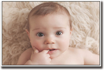 Baby with finger in mouth Fine Art Print(12 inch X 18 inch, Rolled)
