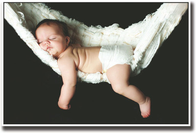 

Baby sleeping in a swing Fine Art Print(12 inch X 18 inch, Rolled)