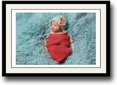

Cute little baby wrapped in red Fine Art Print(10 inch X 14 inch, Framed)