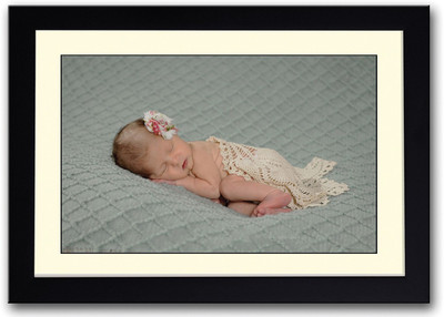 

Baby Sleeping With A Flower On Head Fine Art Print(14 inch X 20 inch, Framed)
