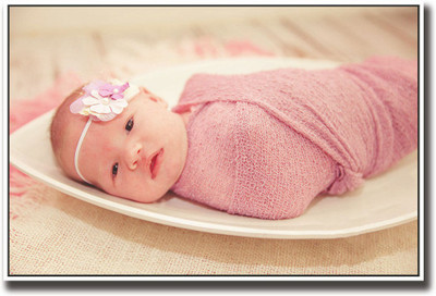 

Adorable cute baby in pink Fine Art Print(12 inch X 18 inch, Rolled)