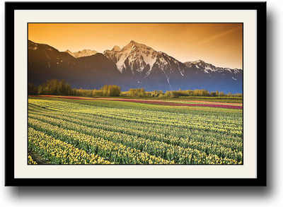 

Beautiful farm on foot hills Fine Art Print(10 inch X 14 inch, Framed)