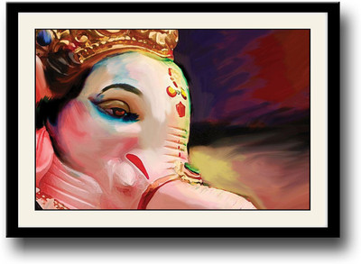 

God Ganesha artistic Fine Art Print(10 inch X 14 inch, Framed)