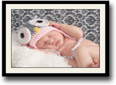 

Baby with a cute cap Fine Art Print(10 inch X 14 inch, Framed)