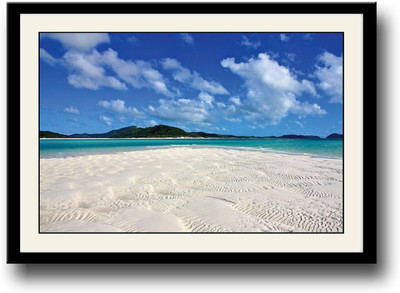 

White Sandy beach Fine Art Print(10 inch X 14 inch, Framed)