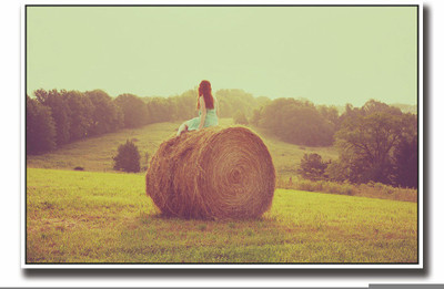 

Posterhouzz Girl in farm Fine Art Print(12 inch X 18 inch, Rolled)
