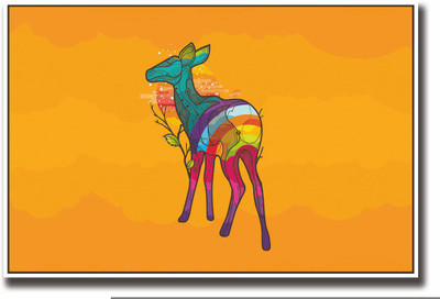 

Posterhouzz colorful deer Fine Art Print(12 inch X 18 inch, Rolled)