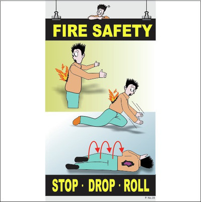 

Spooky Poster-Fire Safety Paper Print(26 inch X 14.22 inch)