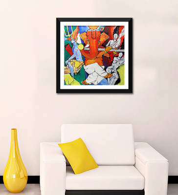 

Tallenge - Abstract Art - Mangalmurti Ganpati Vinayak - Framed Digital Art Print On Photographic Paper(12 inch X 12 inch, Framed)