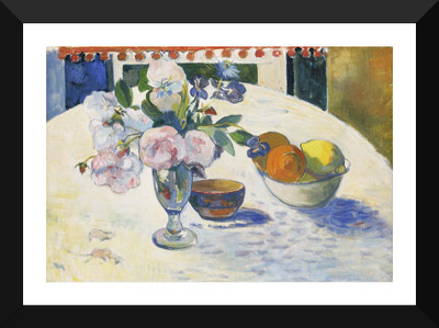 

Tallenge Modern Masters Collection - Flowers and a Bowl of Fruit on a Table by Paul Gauguin - Premium Quality A3 Size Framed Poster Paper Print(17 inch X 12 inch, Framed)