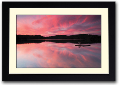 Purple Sky reflection Fine Art Print(14 inch X 20 inch, Framed)