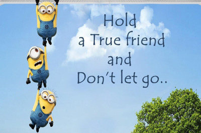 65% OFF on Minions Friendship Quote Poster Photographic Paper(12 inch X 18 inch)