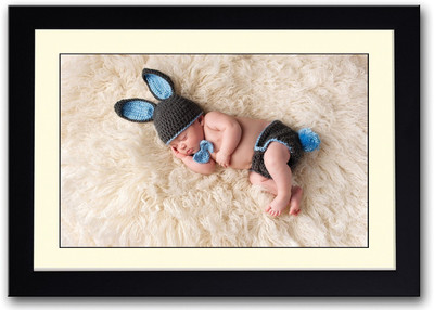 

Cute Baby Sleeping In Bunny Clothes Fine Art Print(14 inch X 20 inch, Framed)