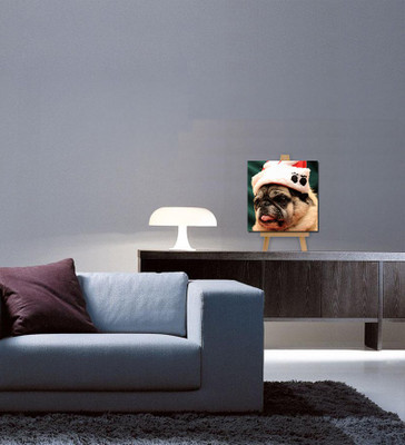 

Tallenge Christmas Collection - Pug In Christmas Hat - Gallery Wrap Canvas Art(7 inch X 7 inch, Stretched)