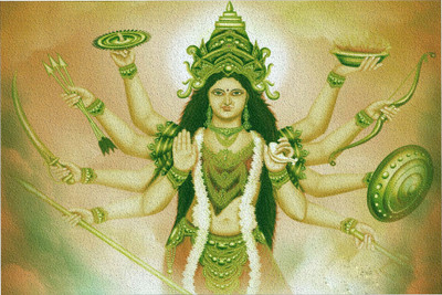 

Printelligent High quality Maa Durga posters - 10193 Paper Print(18 inch X 12 inch, Rolled)