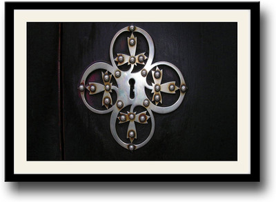 

Door with key hole Fine Art Print(10 inch X 14 inch, Framed)