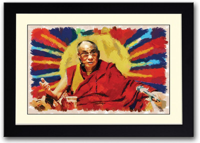 

Dalai Lama Artistic Fine Art Print(14 inch X 20 inch, Framed)
