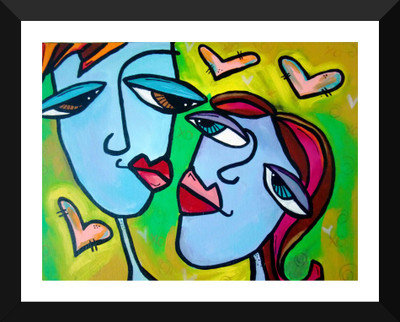 

Tallenge - Valentine’s Day Gift - True Blue Love - Premium Quality A3 Size Framed Poster Paper Print(17 inch X 12 inch, Framed)