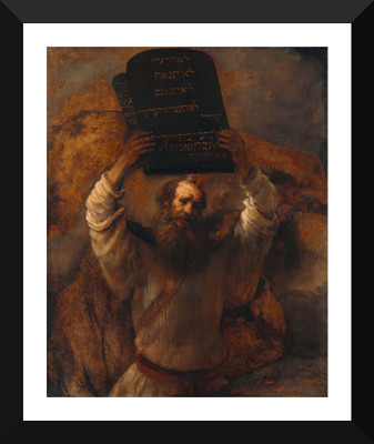 

Tallenge Old Masters Collection - Moses with the Ten Commandments by Rembrandt - Premium Quality A3 Size Framed Poster Paper Print(17 inch X 12 inch, Framed)