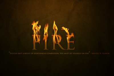 

Oshi - Fire Motivational Quote Paper Print(12 inch X 18 inch, Streched)