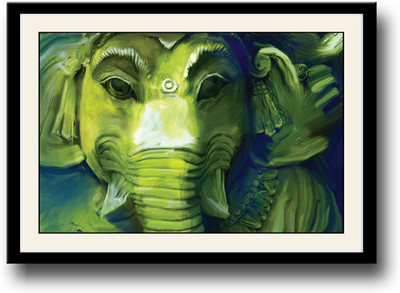 

Lord Ganesha god Fine Art Print(10 inch X 14 inch, Framed)