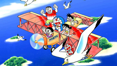 DORAEMON CARTTON CHARACTER HD WALLPAPER ON FINE ART PAPER Fine Art Print(19 inch X 13 inch, Rolled)
