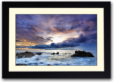 

Blue Clouds and water Fine Art Print(14 inch X 20 inch, Framed)