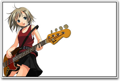 

Animated Girl Playing Fender Guitar Paper Print(12 inch X 18 inch)