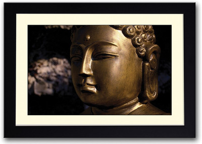 Buddha God Statue Fine Art Print(14 inch X 20 inch, Framed)