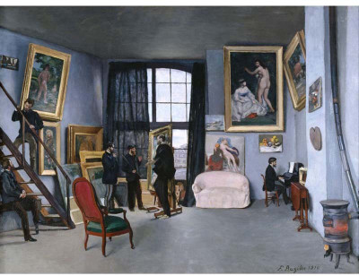 

Old Masters Collection - Bazille's Studio by Frédéric Bazille - Medium Size Ready To Frame Rolled Digital Art Print On Photographic Paper(24 inch X 18 inch, Rolled)