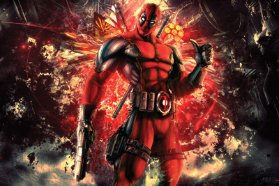 

Deadpool With Thums Up Paper Print(12 inch X 18 inch, Rolled)