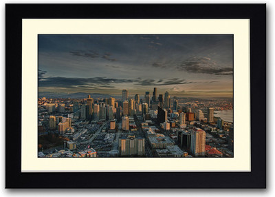 

Amazing City Aerial View Fine Art Print(14 inch X 20 inch, Framed)