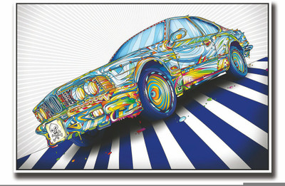 

Posterhouzz Colourful Car Fine Art Print(12 inch X 18 inch, Rolled)