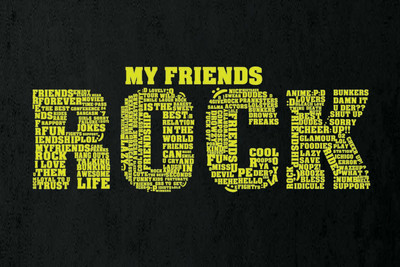 

QUOTE FRIENDS ROCK 12X18 INCHES Fine Art Print(12 inch X 18 inch)
