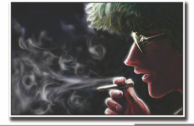 

Posterhouzz Cowboy smoking Fine Art Print(12 inch X 18 inch, Rolled)