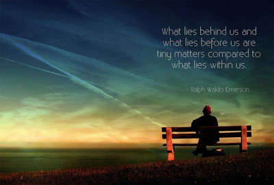 

Posterhouzz What Lies Within Us - Ralph Waldo Emerson Quotation Poster Paper Print(12 inch X 18 inch, Rolled)