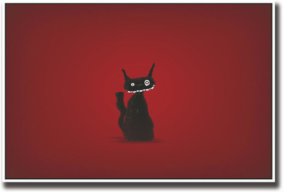 

Black cartoon cat Fine Art Print(12 inch X 18 inch, Rolled)