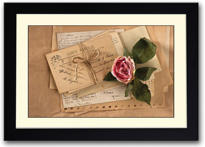 

Old Letter With Pink Rose Fine Art Print(14 inch X 20 inch, Framed)