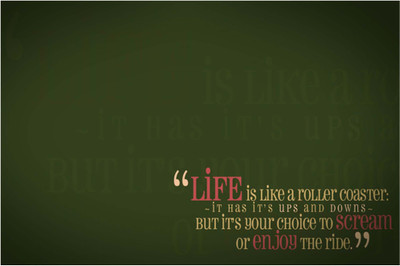 

Life Is Like A Roller Coaster Paper Print(12 inch X 18 inch, Rolled)