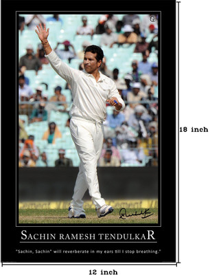 

Sachin Tendulkar - Farewell test (Black) Paper Print(18 inch X 12 inch)