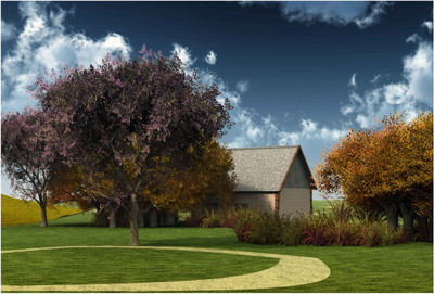 

Small House Wallpaper Paper Print(13 inch X 19 inch, Rolled)