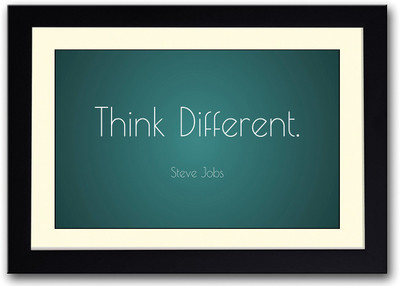 

Think Different Steve Jobs Quote Fine Art Print(14 inch X 20 inch, Framed)